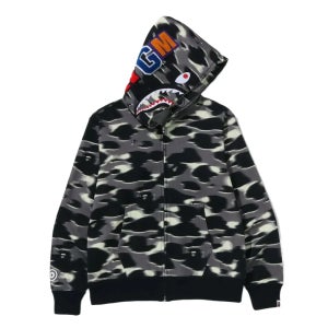 베이프 후드집업 SCREEN CAMO SHARK FULL ZIP HOODIE 1M30-115-304