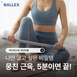 밸렉스 근막이완 마사지스틱 마사지봉 종아리 허벅지 롤러 홈트 스트레칭