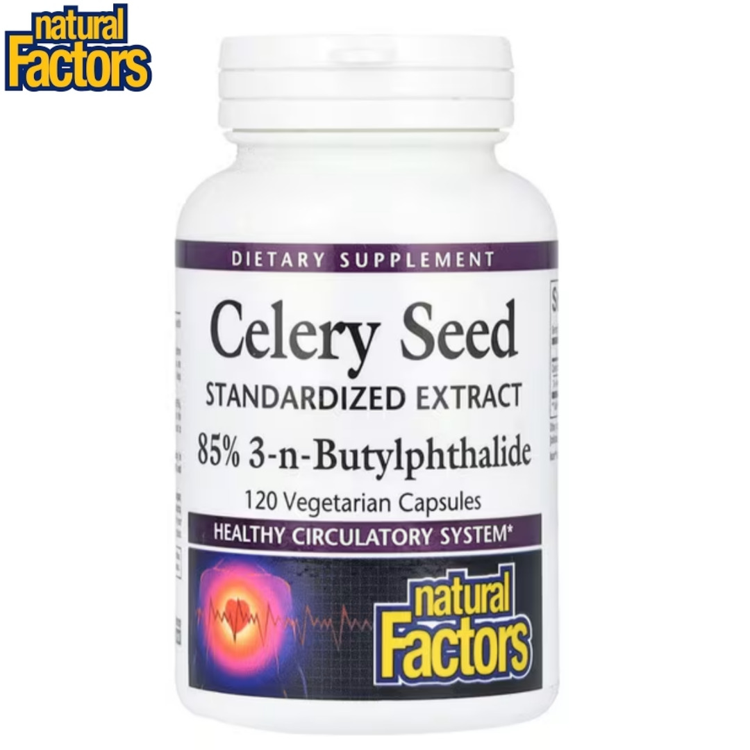 내추럴팩터 <b>샐러리</b>씨앗 <b>추출물</b> 120캡슐 3nB 부틸프탈라이드 폴리페놀 내추럴팩터스 고약사