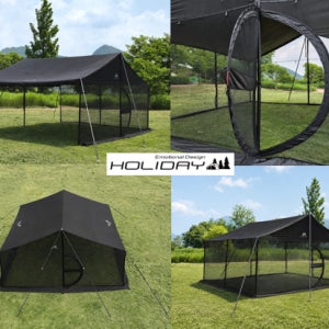 홀리데이코리아 렉타 타프 메쉬 스크린 D 도어 캠핑 모기장 타프+모기장