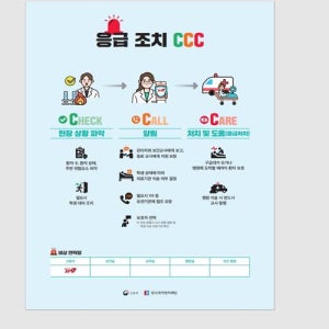 실험실 응급조치 CCC 액자(판넬) - MDF나무