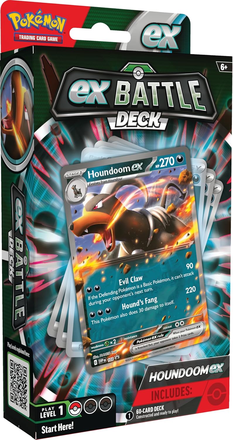 포켓몬 TCG: 하운드룸 전 배틀 덱 (60장 카드 준비 완료) Multicolor