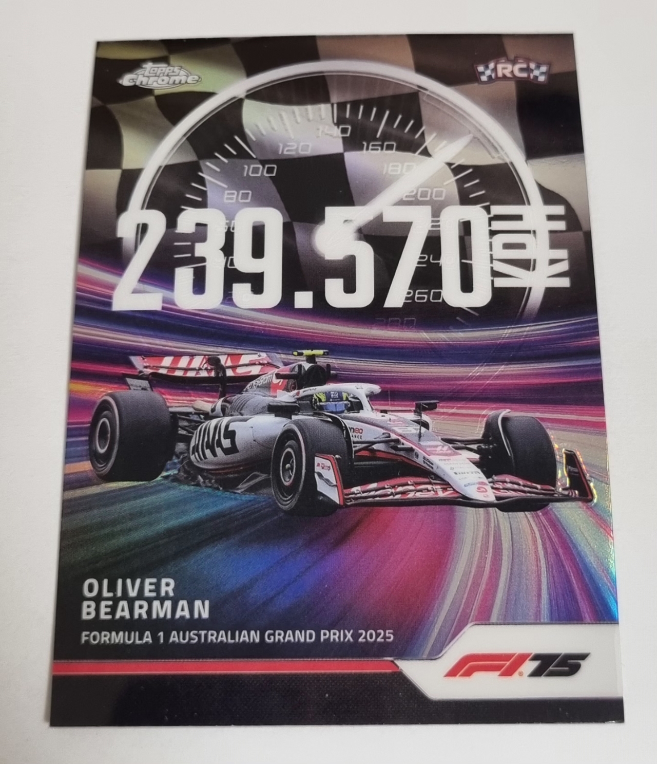 2025 F1 올리버 베어만 인서트 Topps Chrome 카드 탑스 크롬