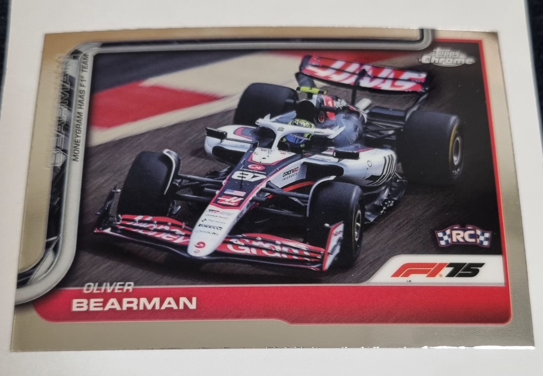 2025 F1 올리버 베어만 Topps Chrome 카드 탑스 크롬