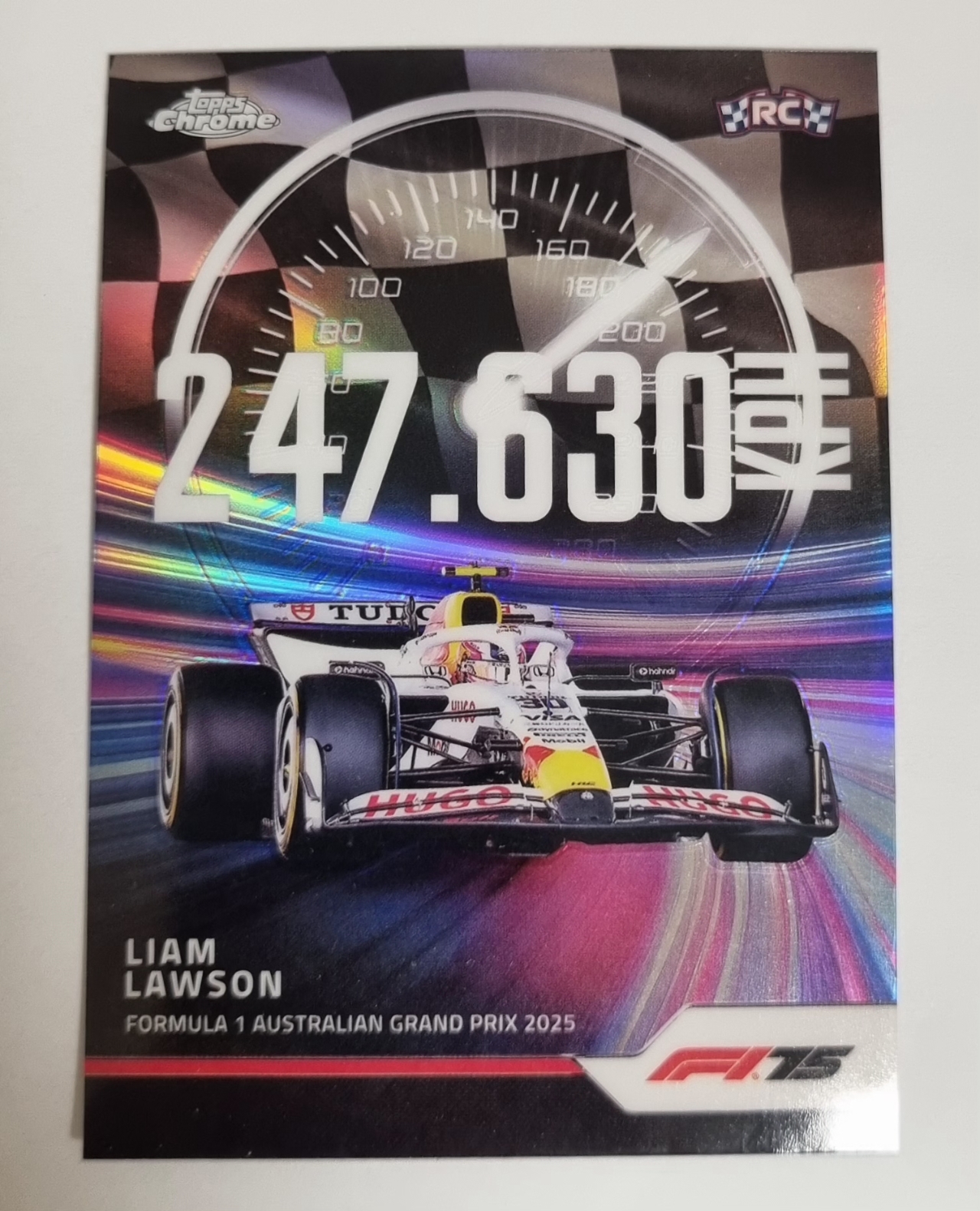 2025 F1 리암 로슨 인서트 Topps Chrome 카드 탑스 크롬