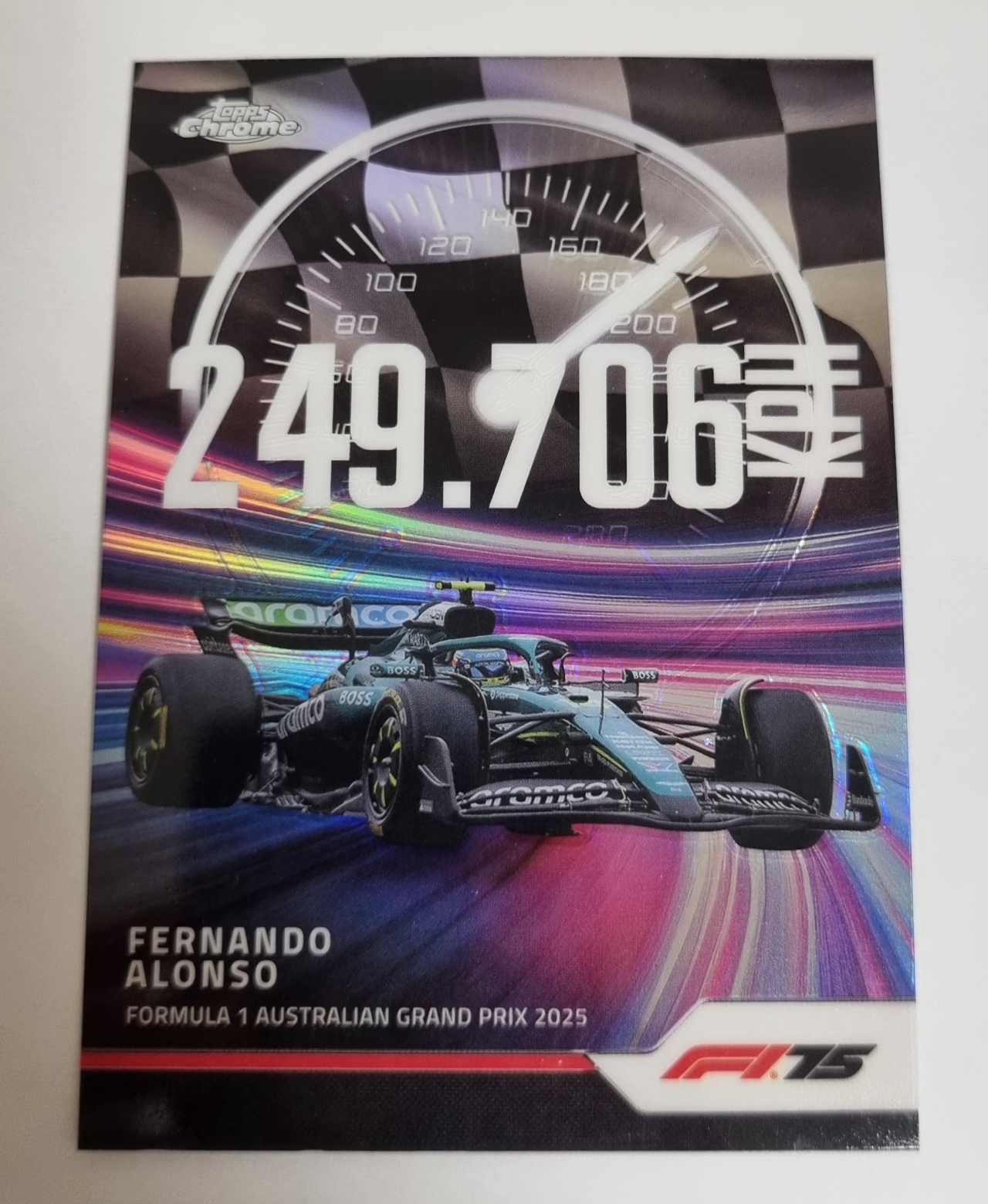 2025 F1 알론소 Topps Chrome 카드 탑스 크롬