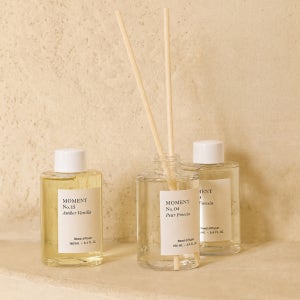 모먼트 디퓨저 리필 오일 실내 방향제 엠버 바닐라 (고급스러운 바닐라향), 160ml, 3개