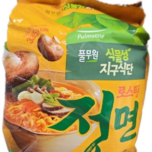 풀무원 식물성 지구식단 로스팅 정면 짜장면 짬뽕 라면 94g x4입