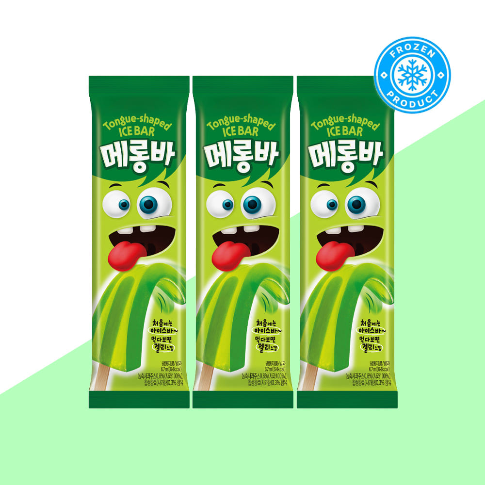 막대 바 아이스크림 젤리아이스크림 메롱바 사과