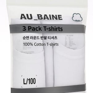 순면 라운드 반팔 티 3팩