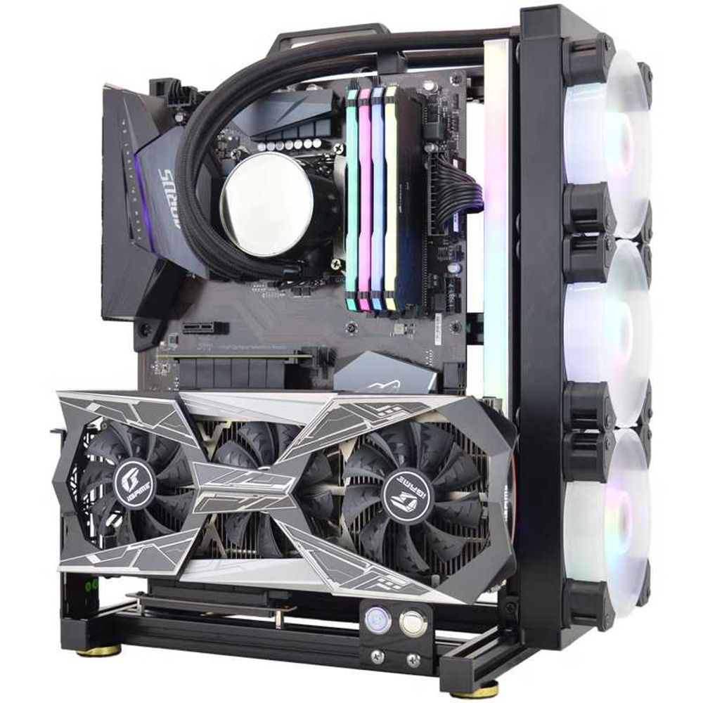 PC 오픈케이스 컴퓨터 본체 조립식 오픈형 케이스 스탠드