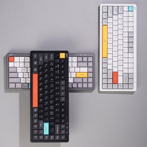 지클릭커 무소음 유무선 미니 블루투스 키보드 사무용 애플 갤럭시탭 WK80 84키 블랙 블록, 멤브레인