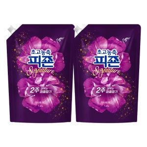 피죤 초고농축 섬유유연제 시그니처 미스틱레인 1.3L 리필 x 2개