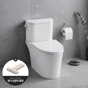 대림바스 양변기 아르노 라운드 림리스형 CC-738 CC738 치마형 투피스 림리 (CC-735 라운드형) 전국 시공, 사틴 변기커버 손잡이 포함