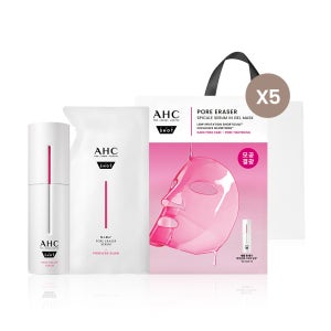 AHC 프로샷 포어이레이저 세럼 30ml+리필+스피큘 겔마스크 5매입+쇼핑백