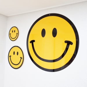 B급 입체 초대형 노랑스마일씨 스마일 액자 행운을 부르는 돈들어오는그림 65x65cm