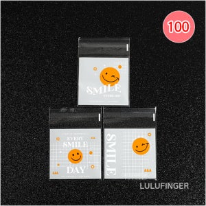 [룰루핑거] 스마일 Day 선물 포장 봉투 7x7+3cm (약100매)