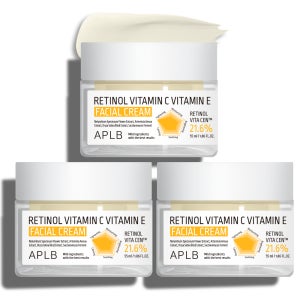 APLB 레티놀 비타민C 비타민E 페이셜 크림 탄력 수분 광채 55ml, 3개