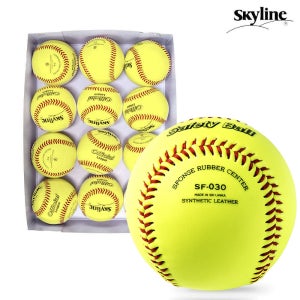 스카이라인 연식구 안전 야구공 P 캐치볼공 SF-030 1타스 옐로우공