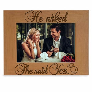 약혼 원목 각인 사진액자 13X18CM 1개 1 4x6-Horizontal (She Sai