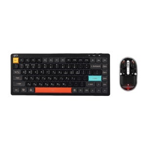 지클릭커 오피스프로 WMK840 사일런스L 블록 로우프로파일 무소음 키보드 투명 블루투스 무선 마우스 세트 84키 블랙 블록