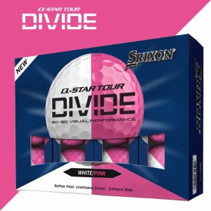 2026 스릭슨 Q-STAR TOUR 6 큐스타 투어 우레탄 디바이드 반반 골프공 화이트핑크