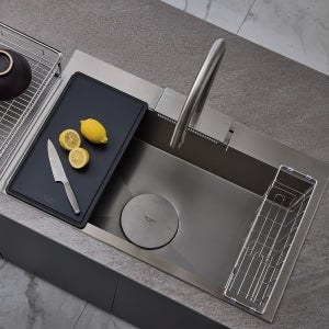 벨라고 세레니티 BLS-858 프리미엄 엠보 코팅 사각 싱크볼 풀세트