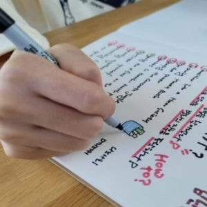 캘리그라피노트 가로 노트 무선 중 드로잉북 무지노트 드로잉