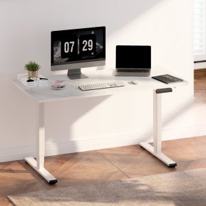 FlexiSpot 듀얼모터 모션데스크 E5 3단 높이조절책상 625~1275mm 컴퓨터책상 A/S 5년 화이트 1200