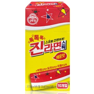 [도착보장] 오뚜기 라면스프 스틱 진라면 매운맛, 10개입, 1개