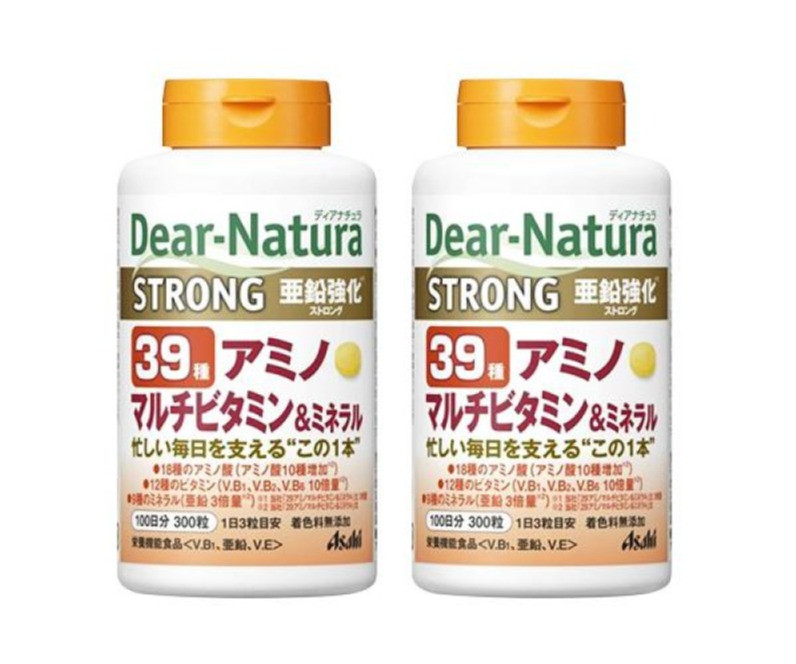 아사히 DearNatura <b>디어내추라</b> 39종 아미노 멀티<b>비타민</b> 미네랄 300정 2개