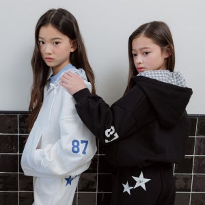 러브비쥬엔젤 체크 후드집업 점퍼 주니어 9-17호 봄 간절기