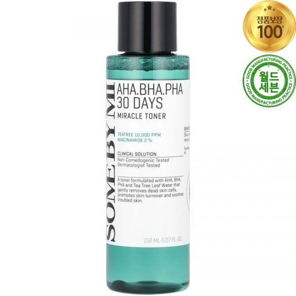 썸바이미 AHA BHA PHA 30일 미라클 토너 150ml Days Miracle Toner