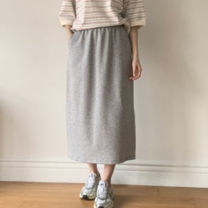 h라인 밴딩 스커트 쭈리 트레이닝스커트 일자 트레이닝 치마