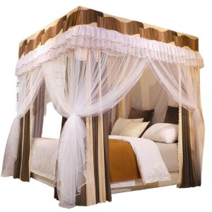 사각 난방텐트 커튼 차단 암막 침대 보온 수면