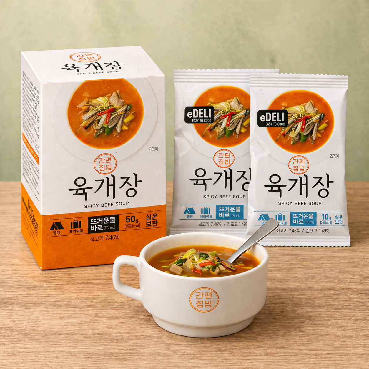 간편식 동결건조 블럭 즉석국 육개장10g 5P 외 4종