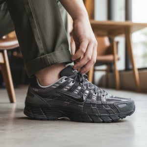 나이키 P6000 메탈릭실버 검정 스웨이드 블랙 가죽 운동화