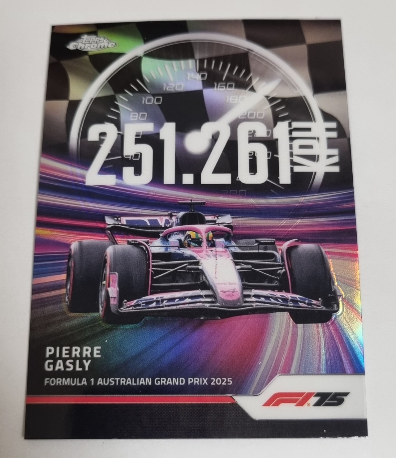 2025 F1 피에르 가슬리 인서트 Topps Chrome 카드 탑스 크롬