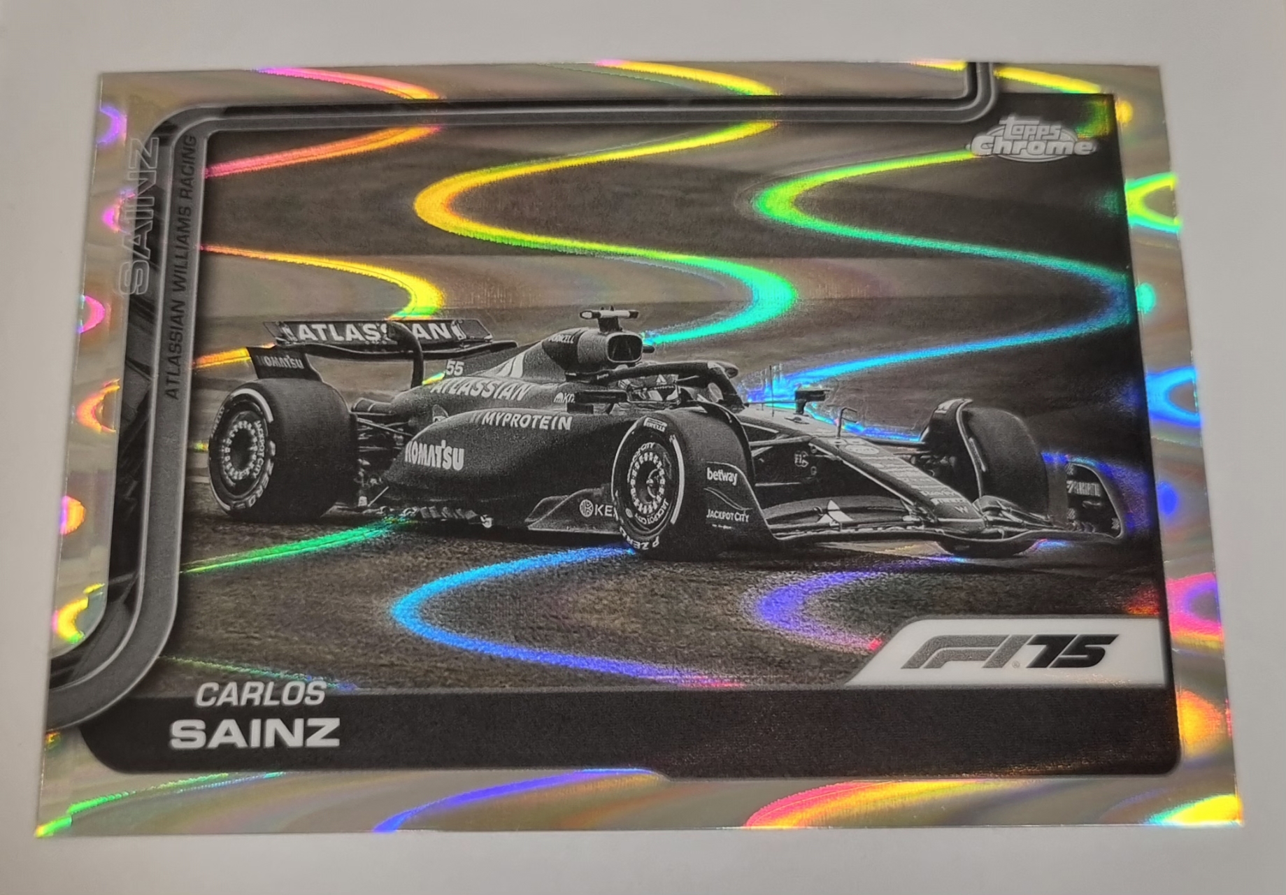 2025 F1 카를로스 사인츠 레이웨이브 Topps Chrome 카드 탑스 크롬