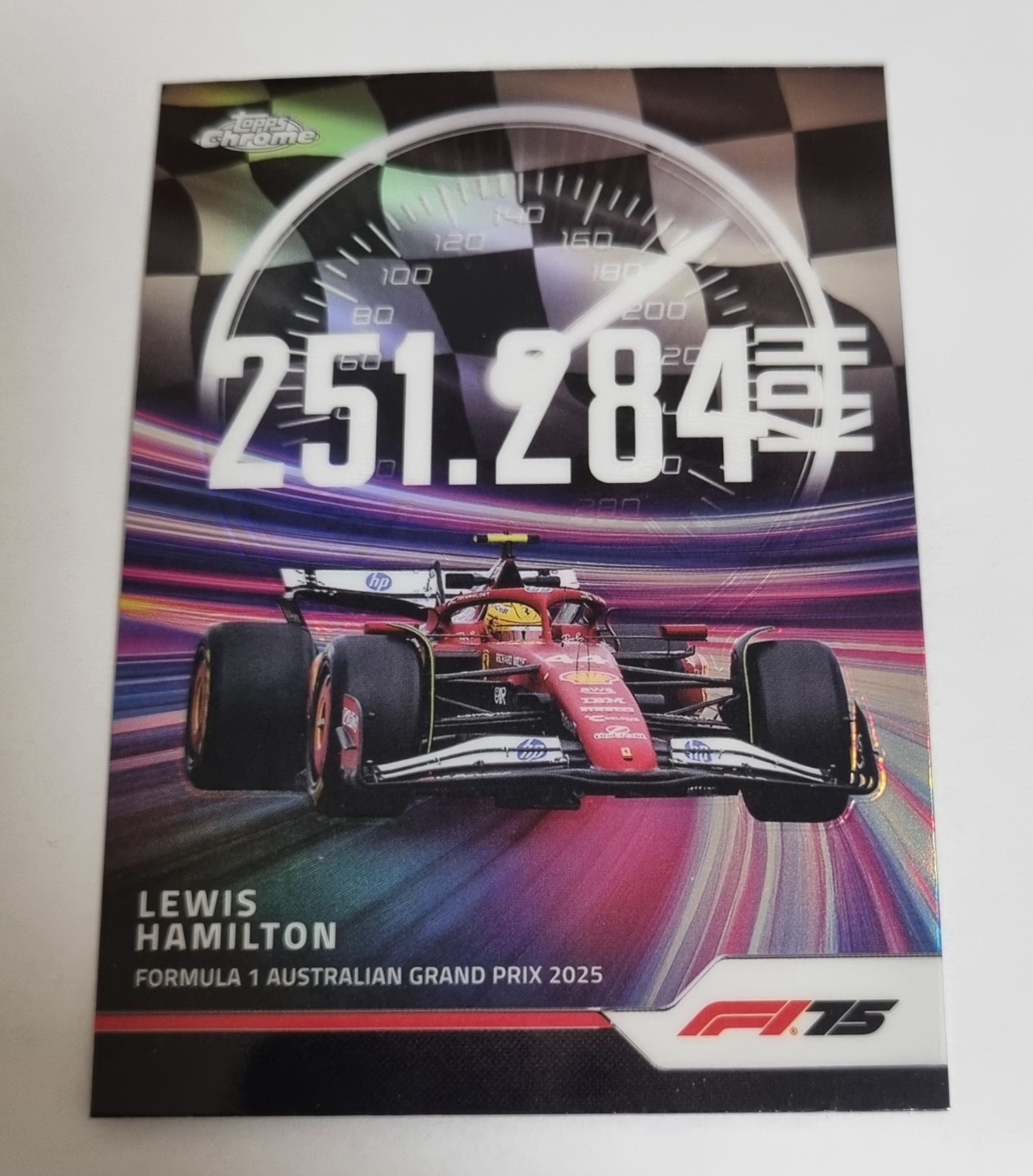 2025 F1 루이스 해밀턴 인서트 Topps Chrome 카드 탑스 크롬