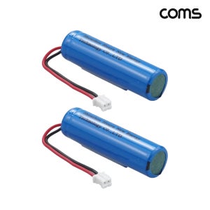 Coms 14500 충전지 3.7V 800mAh 리튬이온 AA 배터리 제작용 2개입 DP042