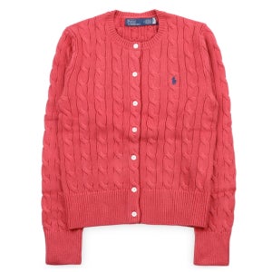 디몬트 폴로랄프로렌 여성 자수 로고 케이블 니트 가디건(레드) 211971868 503