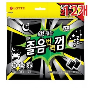 롯데 졸음번쩍껌 트윈리필 105g 12개