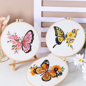 프랑스자수 꽃 나비 DIY 감성취미 키트 패키지 5종