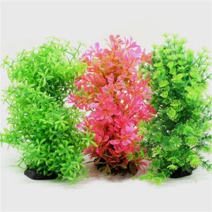 인공 수초 어항 꾸미기 구피 은신처 열대어 치어 각도 조절가능 인조 장식 3종