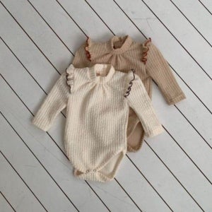 아기 베이비 유아 봄 프릴 바디슈트