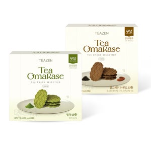 티젠 티오마카세 무당 와플 스낵 2종 1개 (말차 와플/얼그레이 아몬드 와플)