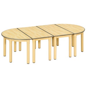 삼성교구 어린이집가구 081-4 자작무늬 안전 책상