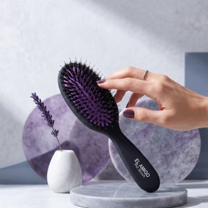 엘 아미고 모질개선 돈모브러쉬 강아지 고양이 엉킨 털 죽은 털 저자극 빗 퍼플, S