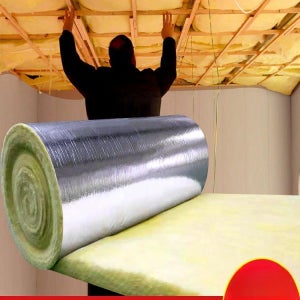 유리섬유 보온재 유리솜 단열재 단열 충전재 호일 A1급 양면1.2x20mx5cm 판매